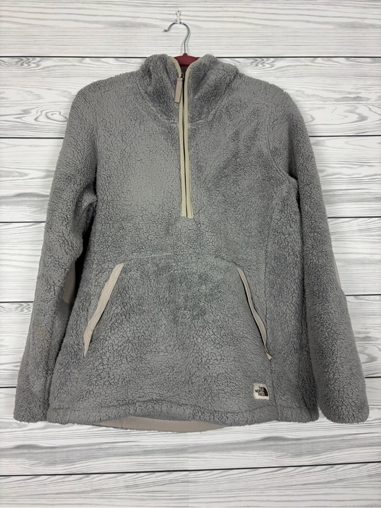 Sweaters - The North Face Campshire Sherpa 1/2 Zip Pullover Hoodie Gray Size Large
